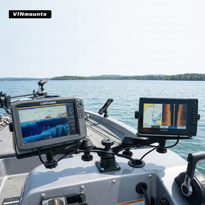 VINMounts New Dual Arm 360 Adjustable Fish Finder Mount <b>Bracket</b> Dual Display Holder Heavy Duty Aluminum Eco-Friendly Marine - Product Image 6