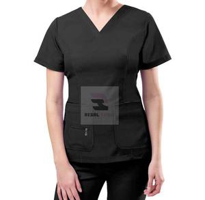 Top de gommage pour femmes Col en V Infirmière Hôpital Uniforme Unisexe Médecin Tops - Product Image 4