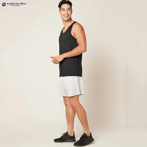 100% nuevo poliéster 10% Spandex hombre Camiseta sin mangas bolsillo hombres Top de gran tamaño camisetas sin mangas precio bajo - Product Image 2