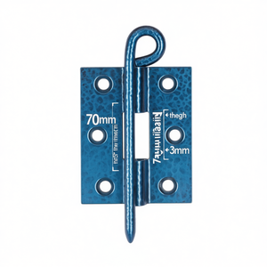 VORMANN <b>Over</b> <b>Door</b> Racks 20-Piece Pack 70mm Height 55mm Width 3mm Thickness Steel Hinge Blue Zinc-Plated Hammered 70mm Height - Product Image 3