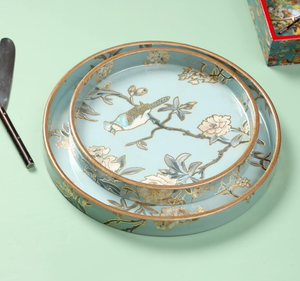 Nueva bandeja de servicio de madera de trabajo de esmalte impreso, bandeja de desayuno para servir, bandeja de servicio de madera de nuevo estilo de alta calidad - Product Image 1