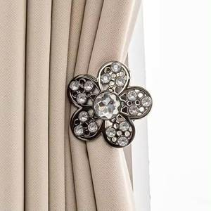 Double Leaf Metal Golden Curtain Tieback Holder for Home Hotel Indoor Decorative Designer Curtain <b>Tie</b> <b>Back</b> Loops - Product Image 6