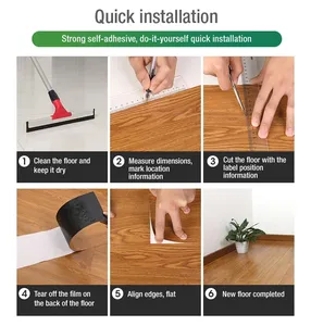 Suelo de vinilo autoadhesivo de <span class=keywords><strong>Pvc</strong></span>, 1 rollo de 60cm x 3m/10m, vinilo autoadhesivo de mármol, adhesivo impermeable para suelo - Product Image 5