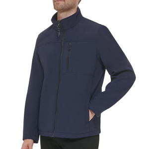 Premium Quality Coated Long Soft Shell <b>Winter</b> Quilted Hooded Front Pockets Quick Dry Windproof Zipper Men's Softshell <b>Jacket</b> - Product Image 2