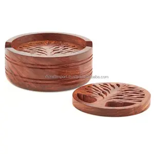 Tee tasse Untersetzer Holz Untersetzer Set für Drink Square Pine und Harz Wärme isolierung Elegante Matten & Pads aus Indien von RF Crafts
