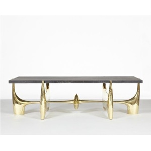 Meubles de salon de style rond moderne pieds en métal argenté Table d'appoint en métal moderne - Product Image 1