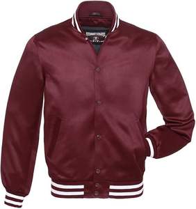 Chaquetas bordadas de satén reversible para hombre personalizadas populares de gran oferta con diseño de texto y números de logotipo - Product Image 5