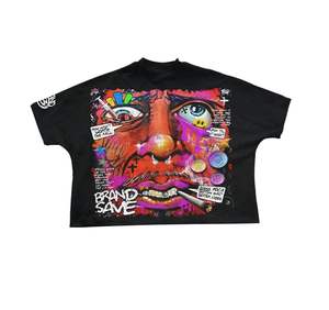 T-shirt lavable à l'acide 100% en coton pour hommes, coton, confortable, lavé à l'acide. - Product Image 2