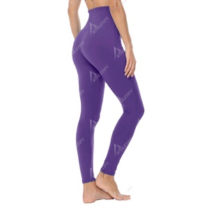 Leggings de yoga à taille élastique imprimés sur mesure, taille haute, respirants, extensibles, collants de sport pour femmes, fournisseur de marque privée OEM - Product Image 4