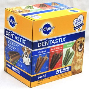 Commandez des friandises dentaires Pedi gree Dentastix pour chiens de grande taille, saveur fraîche, 52 oz. Prix de gros pour la vente en lot - Product Image 1