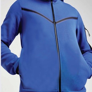 OEM Design 69% Cotton 31% Polyester Royal Blue Men <b>Tech</b> Fleece Tracksuit Full Zip Hoodie Joggers Sweatpants Sweatsuit - Product Image 6