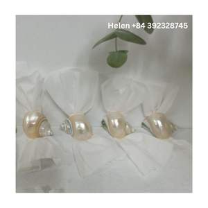 LAS MÁS VENTAS DE ANILLOS DE SERVILLETA DE CONCHA MARINA PULIDOS PIEL LISA ANILLOS DE CONCHA MARINAS SUPER BRILLANTES HECHOS EN VIETNAM - Product Image 5