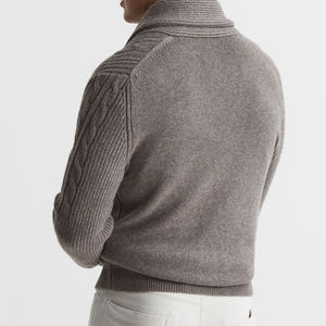 Custom Vintage Print V-Neck <b>Cardigan</b> Breathable Warm <b>Thick</b> Knitwear for Autumn Winter Casual Wear Button Decoration ODM Supply - Product Image 5