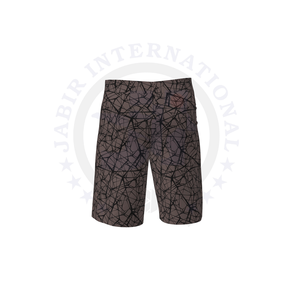 Short décontracté à séchage rapide pour hommes Short de sublimation en polyester imprimé personnalisé avec méthode de tissage tricoté à taille élastique - Product Image 1