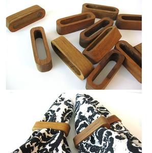 Anillo de Servilleta de Madera Artesanal de Primera Calidad, Decoración Rústica para Mesa de Hogar y Restaurantes - Product Image 1