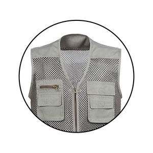 2024 hommes de haute qualité coton sans manches veste Logo personnalisé poche à rabat hiver décontracté vêtements d'extérieur utilitaire gilet - Product Image 3