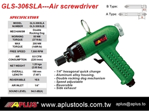 APLUS-Destornillador neumático de dos martillos, herramienta de aire eficiente, de tipo de dos martillos, para uso en el sector de la automoción, de tipo neumático, de - Product Image 2