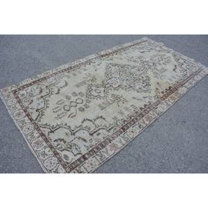 Classique Vert Marron 4.6 X 9.1ft Vintage Tapis Turc Grande Surface Laine Seagrass Rectangle Patchwork Latex pour Couloir Chambre Tapis - Product Image 3