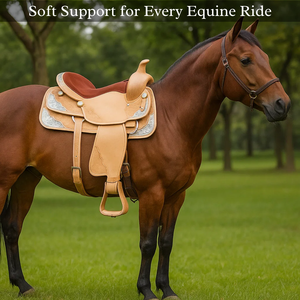 Selle en cuir de cheval de course de baril de qualité supérieure, confort et performance pour chaque cavalier - Product Image 2