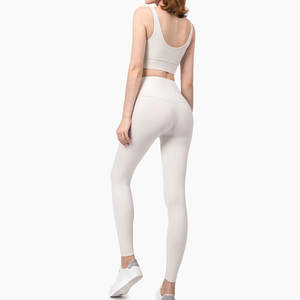 Ropa de Fitness personalizada ligera para mujer, conjunto de mallas y sujetador de Yoga sin costuras para deporte al aire libre, conjunto de mallas y sujetador de Yoga en blanco - Product Image 2
