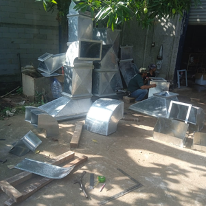 Sistema de Aire Acondicionado Textil de Estilo Industrial, Conductos Flexibles Cuadrados para Uso en Hospitales y Centros Comerciales, Material de Aluminio - Product Image 5