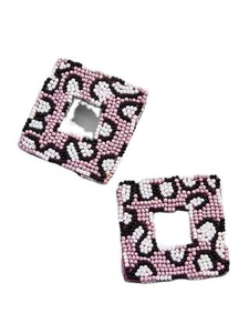Statement Textile Embroidery Stud Earrings Cuteness Handmade Jewelry Premium High Quality Women's Party Classic From India - Product Image 5