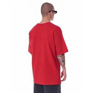 Camiseta de calle de algodón pesado de gran tamaño para hombre, cuello redondo liso, informal, holgado, moda urbana, Top de uso diario - Product Image 2