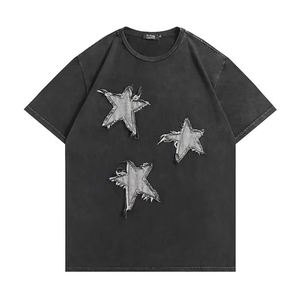 Hip Hop Oem broderie T-shirt unisexe 2024 été à manches courtes T-shirt broderie lettre T-shirt hommes - Product Image 3