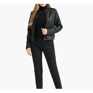 แจ็กเก็ตหนังแกะระบายอากาศมีซิปสำหรับผู้หญิงโลโก้สีล้วนบุด้วยผ้าคอตตอนใส่กลางแจ้งสำหรับฤดูหนาว - Product Image 2