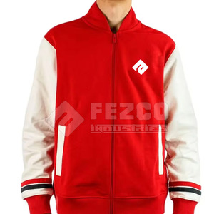 Versatile Letterman <b>Jacket</b> for Men with Stand Collar and Front Logo <b>Waterproof</b> Breathable Eco-Friendly Winter <b>Jacket</b> - Product Image 1