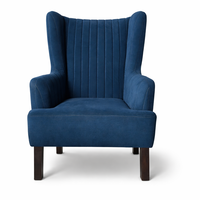 Fauteuil d'appoint capitonné en velours de luxe, couleurs et dimensions personnalisables, style Mid-Century Modern, écologique, durable, en bois, pour appartement