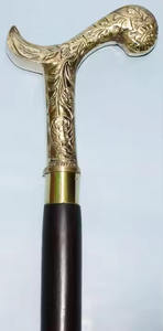 Canne de marche vintage nautique antique avec poignée en laiton brillant Cadeau décoratif pour grand-père - Product Image 3