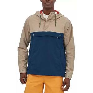 Chaqueta Cortavientos Personalizada de Primavera para Hombre, de Lona de Poliéster/Nylon, Manga Larga, Color Bloqueado Personalizado, Capucha Impermeable, Alta Calidad - Product Image 6