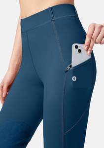 กางเกงขี่ม้าสำหรับผู้หญิงมีกระเป๋าซิป, กางเกงรัดเข่าสำหรับไปเรียนชุดขี่ม้า - Product Image 3