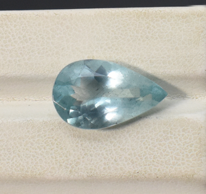 100% ลูกแพร์พลอยสีฟ้าธรรมชาติพลอยสีฟ้าน้ำทะเลที่ยอดเยี่ยมสำหรับการทำเครื่องประดับหินลูกแพร์เจียระไนสำหรับเดือนมีนาคม - Product Image 5