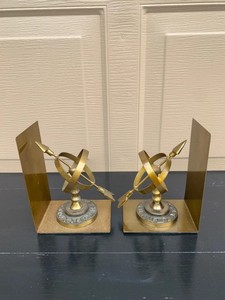 Serre-livres à cadran solaire en laiton de style antique décor de bibliothèque robuste serre-livres à cadran solaire armillaires en laiton fabriqués à la main - Product Image 4