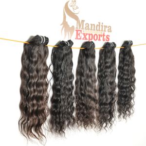 Extensions de cheveux humains vierges Remy naturels 100% meilleurs paquets de vendeurs de haute qualité cheveux humains ondulés de Temple indien Super Wave - Product Image 1