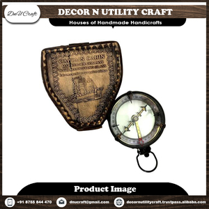 เข็มทิศทองเหลืองทึบทำด้วยมือของตกแต่งทางทะเลที่หรูหราสำหรับบ้านสไตล์โบราณของขวัญที่ดีในราคาขายส่ง - Product Image 5