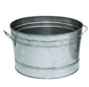 Juego de alta venta de tres jardineras de piso galvanizadas, jardineras de metal de zinc semiredondas, jardineras galvanizadas de piso, cubo - Product Image 6