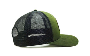 Sombrero de camionero con parche de cuero personalizado, gorra de malla verde oliva con logotipo de abeja, Snapback ajustable para hombres y mujeres, sombreros de Vietnam OEM - Product Image 3