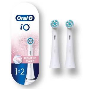 Cabezales de repuesto para cepillo de dientes eléctrico Oral-B iO Series Gentle Care, para un cepillo de dientes eléctrico Oral-B, 2 unidades, blanco - Product Image 1