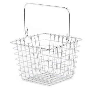 Panier à pain en fil métallique bleu clair avec poignée en bois, portable, rétro, pour la cuisine, le stockage de fruits, légumes et œufs, organisateur décoratif - Product Image 4