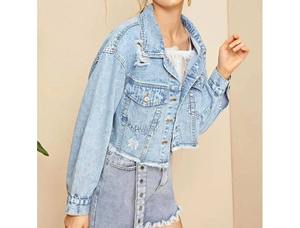 แจ็คเก็ตยีนส์ทรงสลิมฟิตแบบคลาสสิกสำหรับผู้ชาย ติดกระดุม ทรงคาวบอย สไตล์ลำลอง แบบเสื้อแจ็คเก็ตนักขับรถบรรทุก - Product Image 4