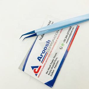 แหนบต่อขนตาสีฟ้าแบบพลาสม่า45องศาเคลือบสีฟ้าอ่อนทำจากสเตนเลสทนทาน - Product Image 6