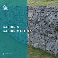 Bon Prix Fabricant Direct 6cm x 8cm Gabion Mesh PVC Enduit Gabion Boîte Fil Clôture Terrassement produits