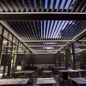 Custom Bioclimatic Pergola with Powder Coated <b>Frame</b> & Automated Louver Roof for Patios Balconies Decks - Product Image 6