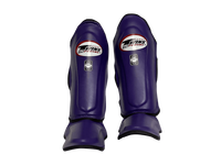 Protège-tibias en cuir personnalisables et légers pour adultes - TWINS, protection de haute qualité pour Muay Thai et MMA, fermeture à boucle auto-agrippante