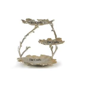 ชุดเซิร์ฟเวอร์เค้กสองดีไซน์ที่แตกต่างกันสีดำและสีทอง - Product Image 5