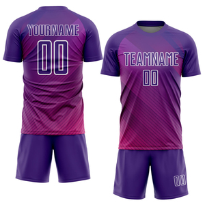 Design personnalisé, vêtements de sport de sublimation, uniforme vintage violet, maillot de football pour jeunes sponsor personnalisé, vente en gros d'uniforme de football - Product Image 1
