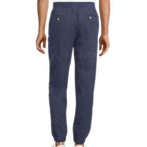 Pantalon de survêtement d'hiver décontracté mi-long en toile légère de haute qualité, respirant, imperméable, plissé à l'avant avec cordon de serrage - Product Image 4